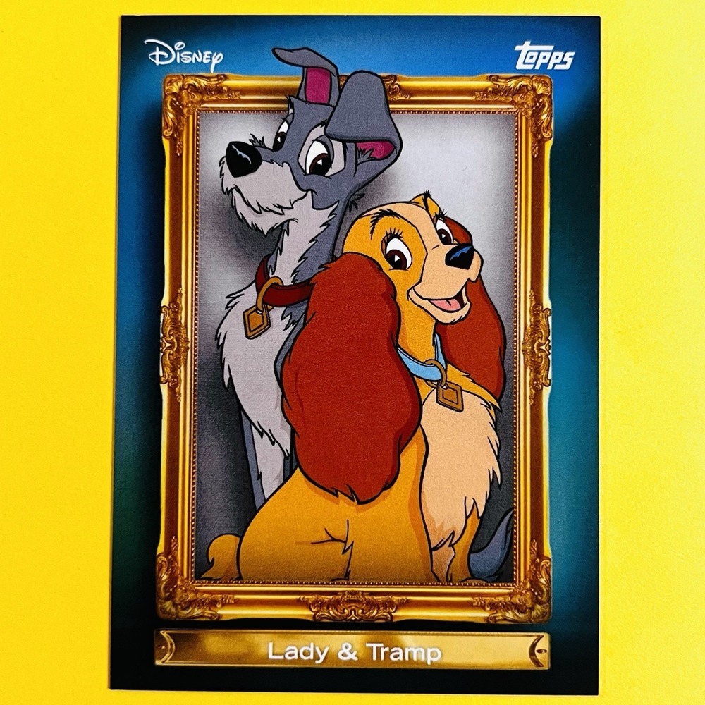 2026 Topps Chrome Disney Neon Lady & the Tramp FF-12 Family First Insert Card